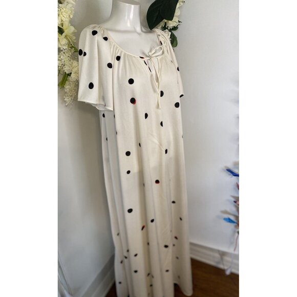 Sterling Sophisticates Vtg House Coat Dress MuMu Lounger Granny Robe Maxi Sz M - Picture 15 of 16